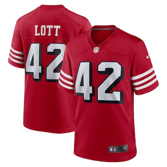 mens nike ronnie lott scarlet san francisco 49ers retired al